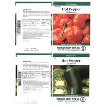 Load image into Gallery viewer, Heirloom Hot and Sweet Pepper Collection - 8 Pack