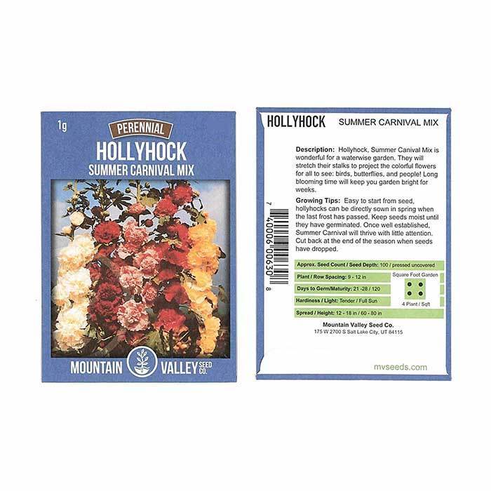 Hollyhock Seeds - Summer Carnival Mix