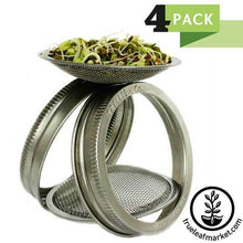 Load image into Gallery viewer, Stainless Steel Wide Mouth Sprouting Jar Lid
